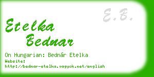 etelka bednar business card